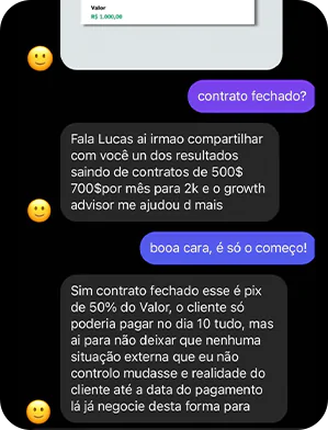 Contrato de R$2.000,00 por mês